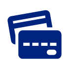 blue credit card icon 